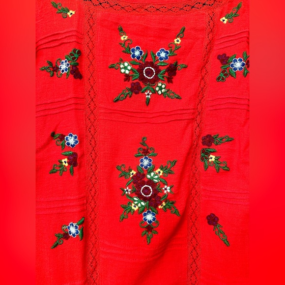 Free People Amy Red Floral Embroidered Top - Picture 6 of 7